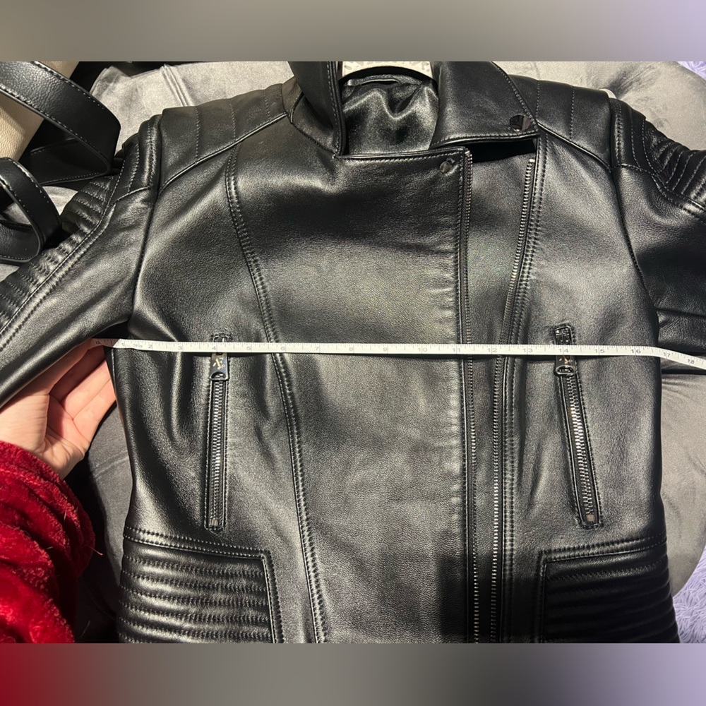 100% real lamb leather bicker jacket - Picture 8 of 10
